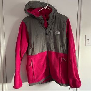 hot pink north face jacket